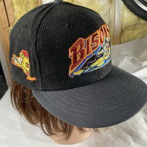 New Era 59/50  Buffalo Bisons Doppler Radar Size 7 1/4 Collection Black Corduroy